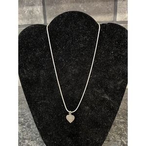 925 Sterling Silver Engraved Boy Heart Tag Charm Pendant on Round Chain